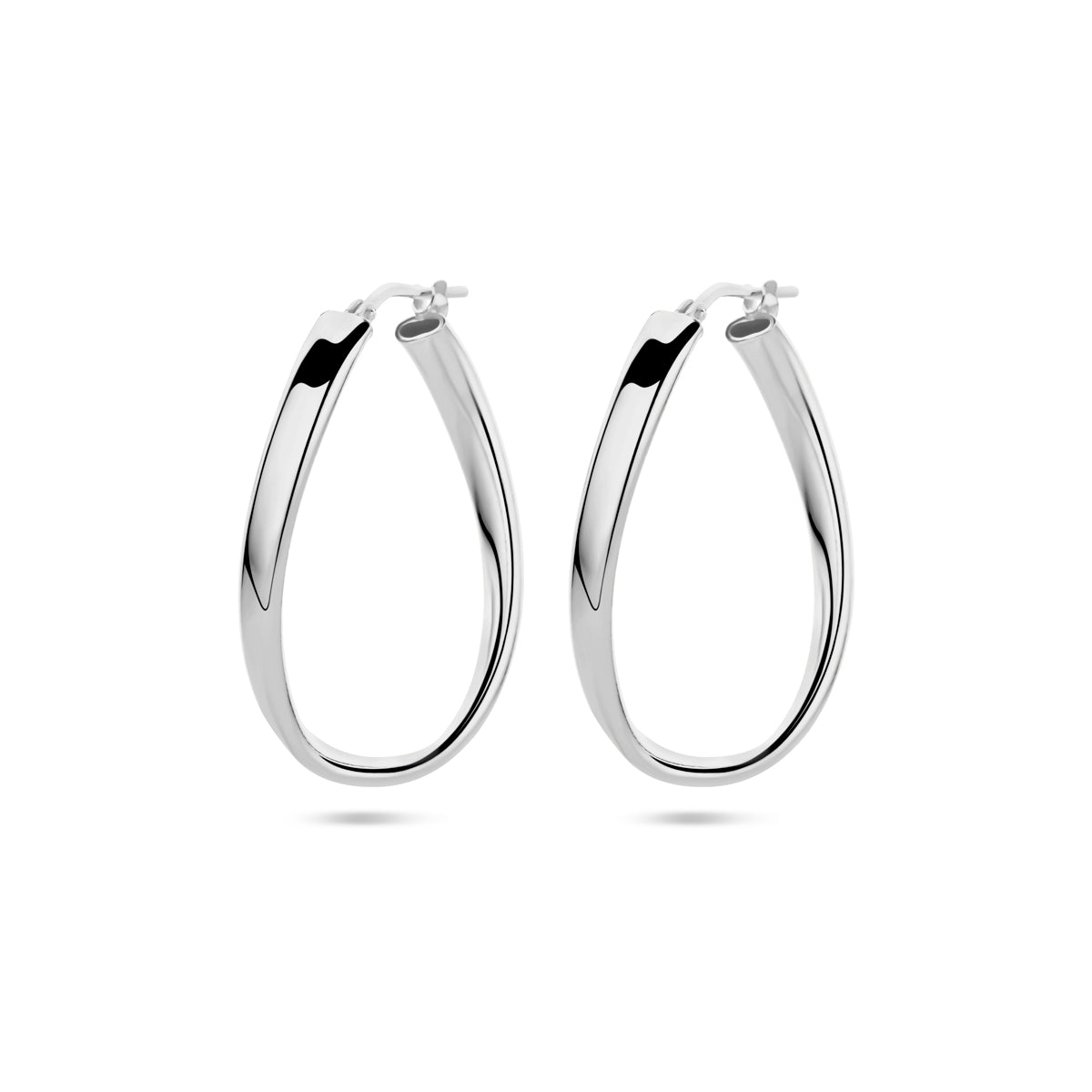 vDam Oorringen Gedraaide Buis Zilver Gerhodineerd 1338763