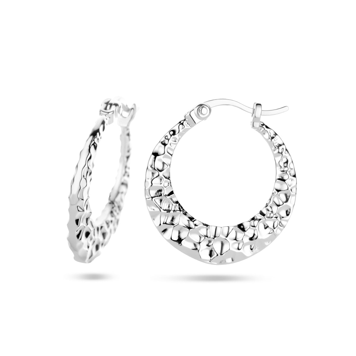 vDam Oorringen Gehamerd Zilver Gerhodineerd 1335724