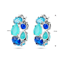 vDam Oorringen Gekleurd Zirkonia En Kleursteen Zilver Gerhodineerd 1338514