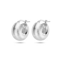 vDam Oorringen Gescratcht Poli/mat Zilver Gerhodineerd 1336164