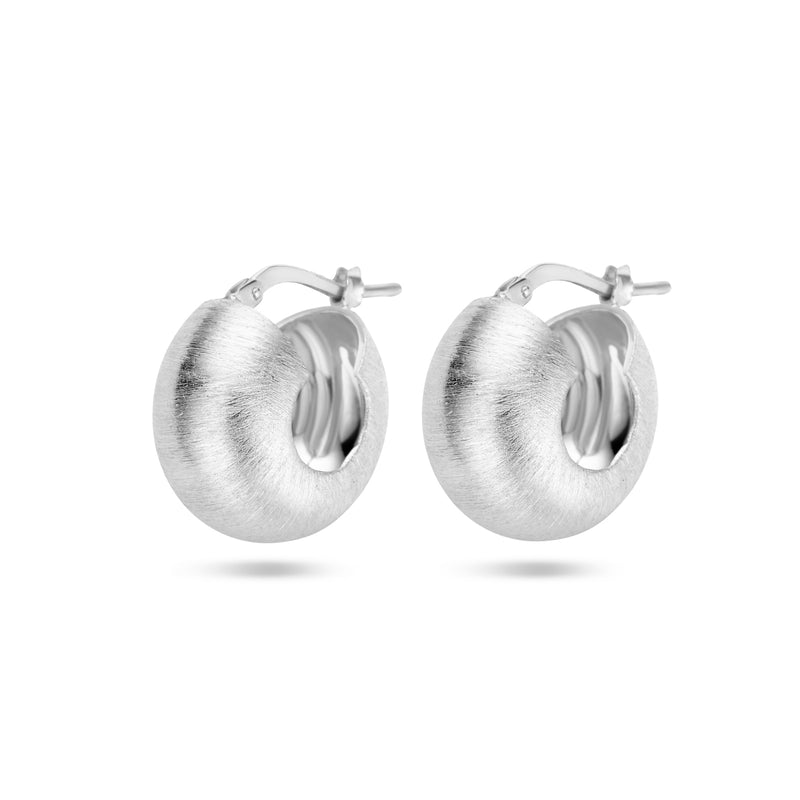 vDam Oorringen Gescratcht Poli/mat Zilver Gerhodineerd 1336164