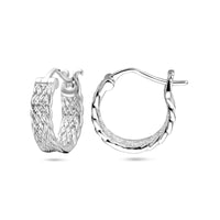 vDam Oorringen Gevlochten Zilver Gerhodineerd 1338488