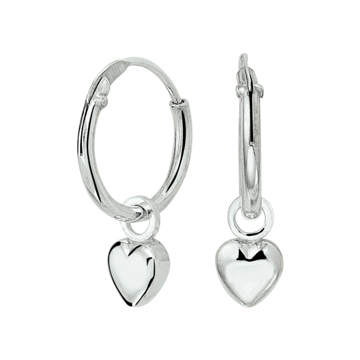 vDam Oorringen Hart Zilver Gerhodineerd 1327319