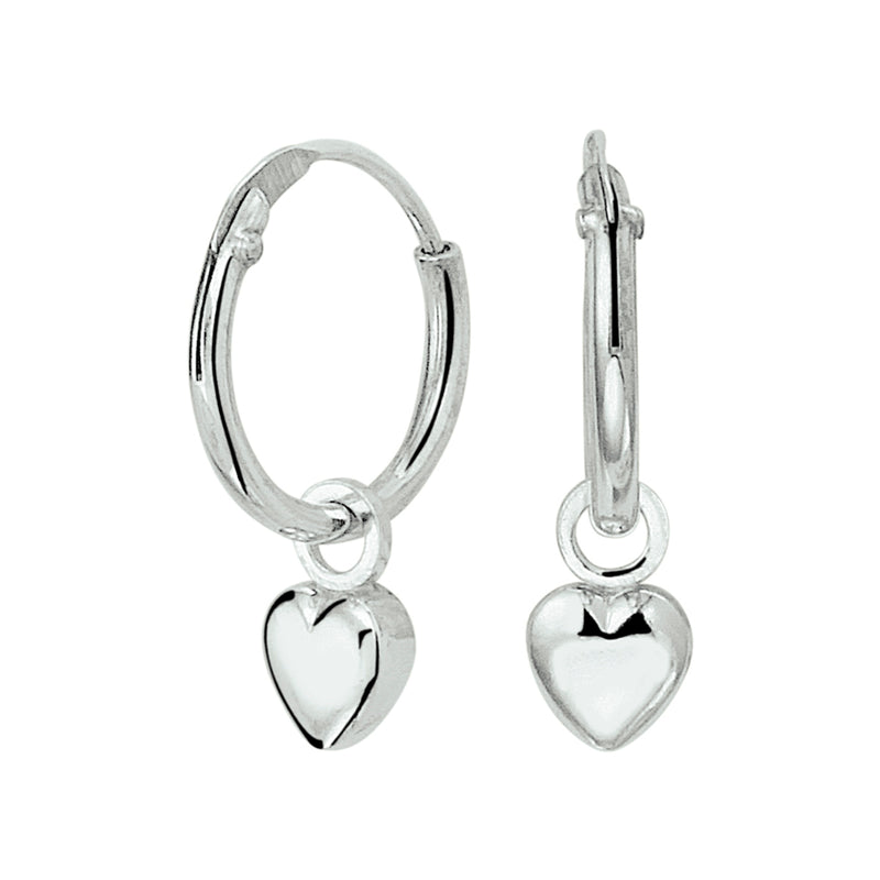 vDam Oorringen Hart Zilver Gerhodineerd 1327318