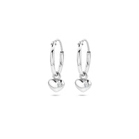 vDam Oorringen Hart Zirkonia Zilver Gerhodineerd 1337870