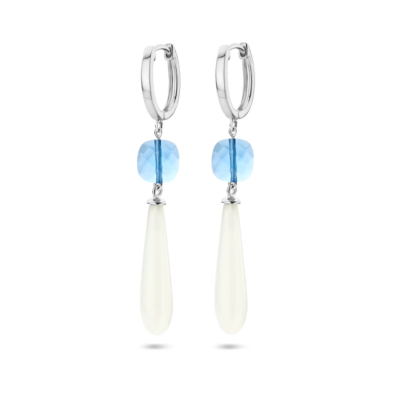 vDam Oorringen Kleursteen Zilver Gerhodineerd 1336680