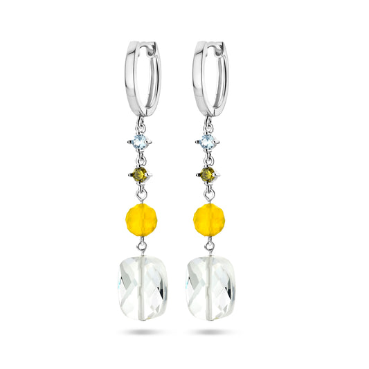 vDam Oorringen Kleursteen Zilver Gerhodineerd 1336684