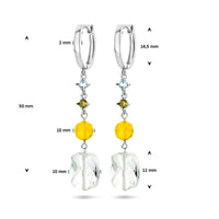 vDam Oorringen Kleursteen Zilver Gerhodineerd 1336684