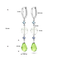 vDam Oorringen Kleursteen Zilver Gerhodineerd 1336685