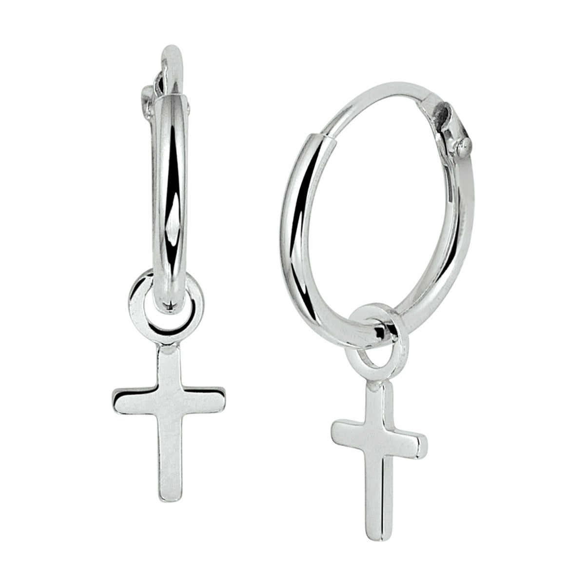 vDam Oorringen Kruis Zilver Gerhodineerd 1327917