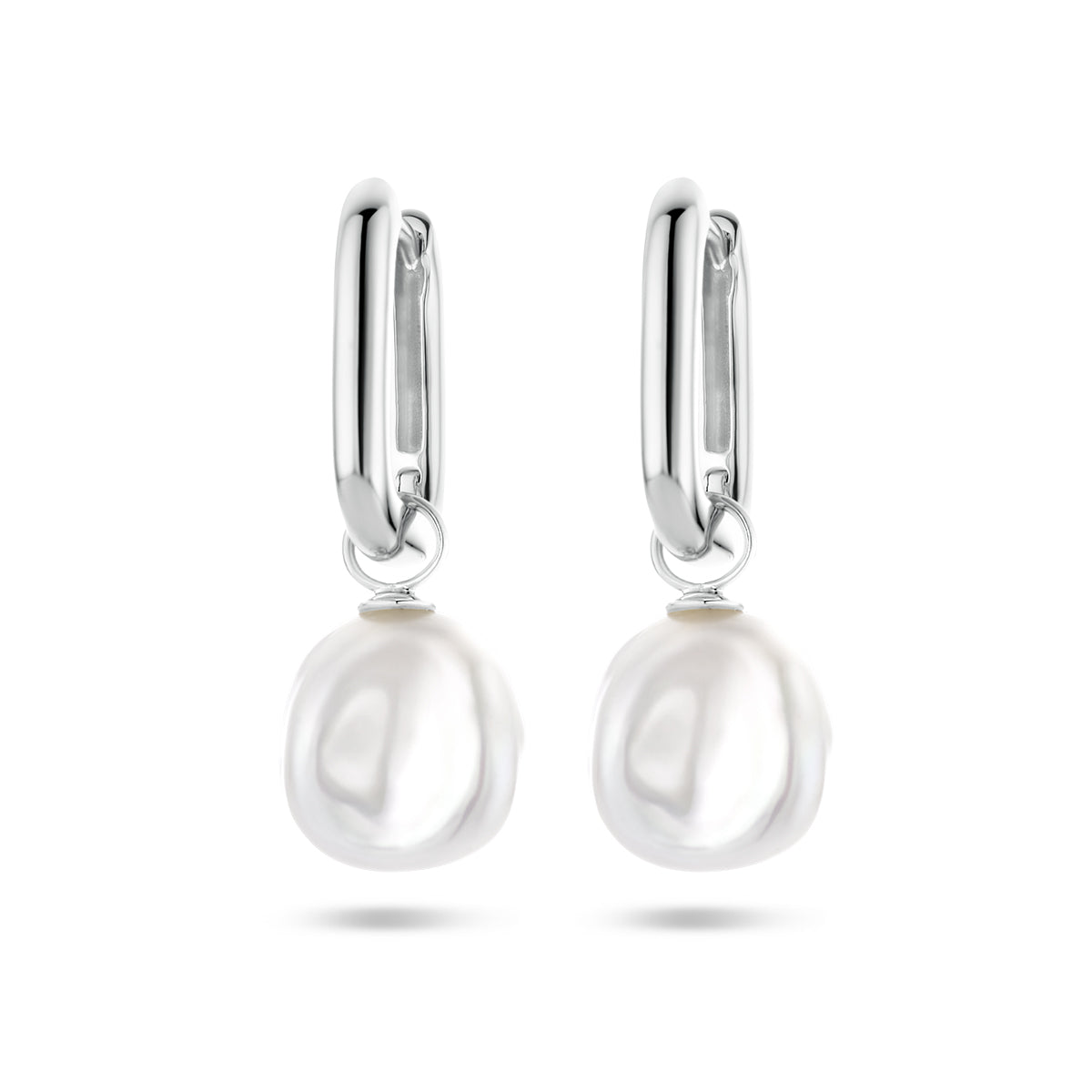 vDam Oorringen Paperclip Barok Parel Zilver Gerhodineerd 1336543