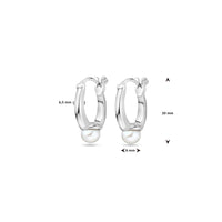 vDam Oorringen Parel 20 Mm Zilver Gerhodineerd 1339783