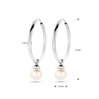 vDam Oorringen Parel 35 Mm Zilver Gerhodineerd 1339107
