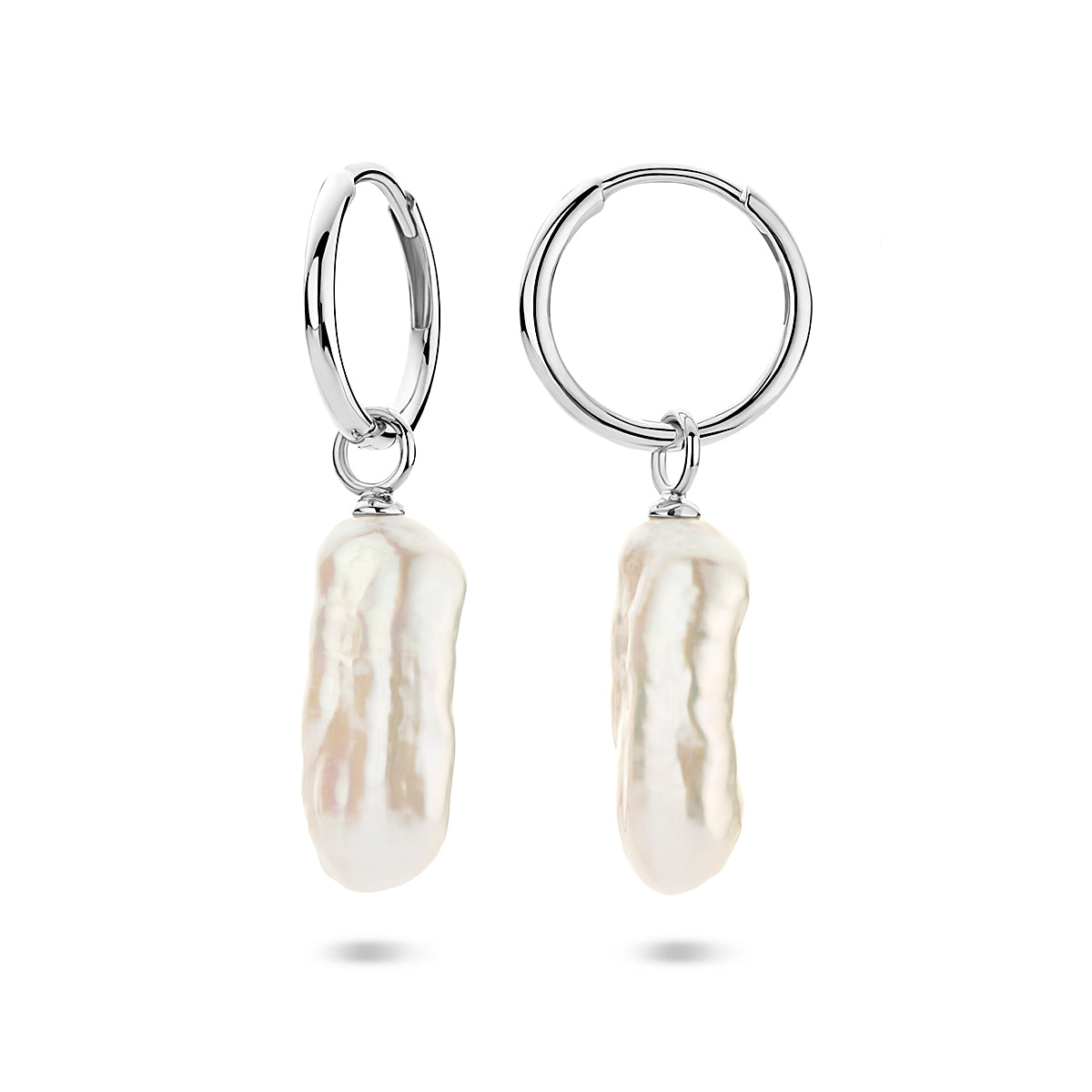 vDam Oorringen Parel 38 Mm Zilver Gerhodineerd 1341868