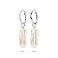 vDam Oorringen Parel 38 Mm Zilver Gerhodineerd 1341868