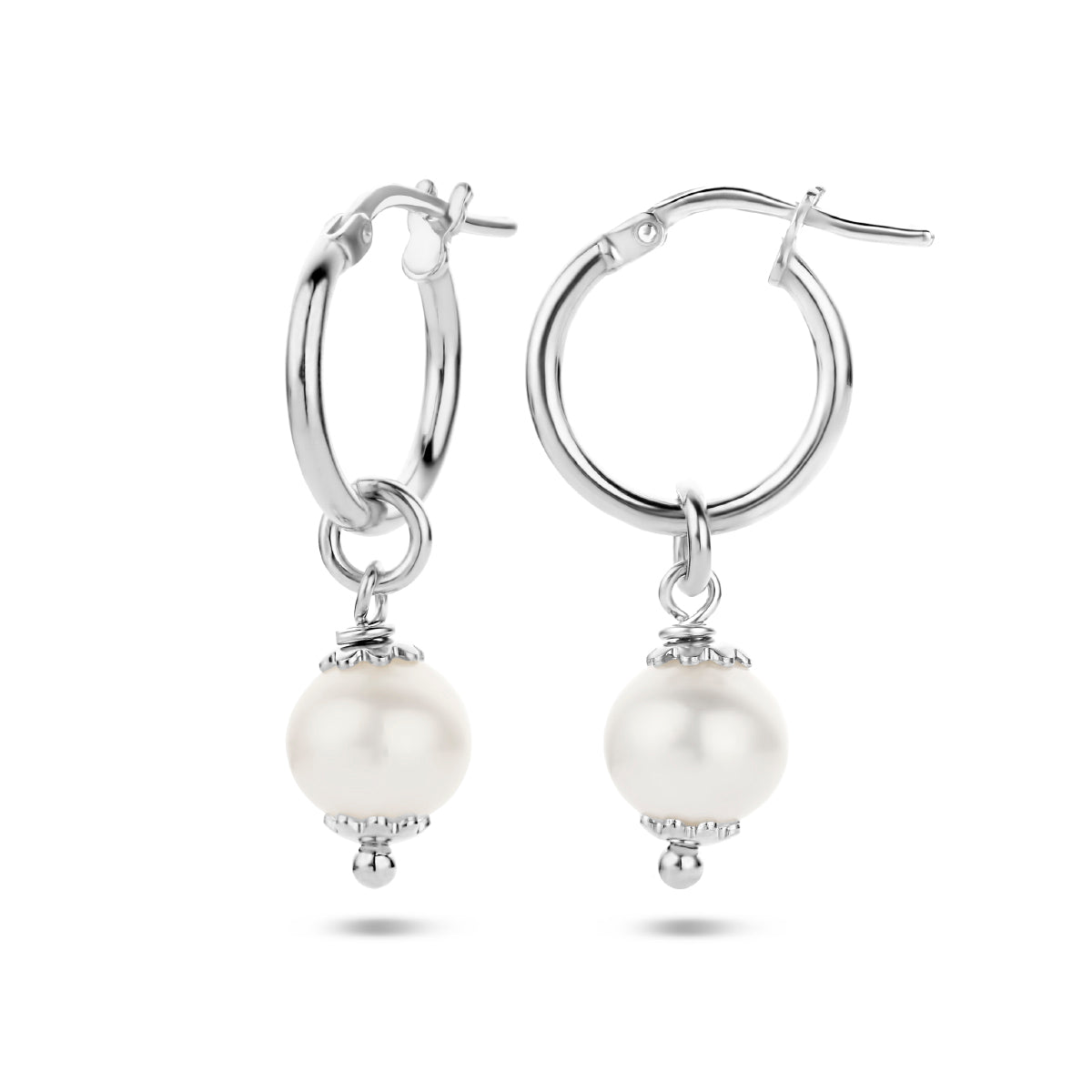 vDam Oorringen Parel Zilver Gerhodineerd 1335361