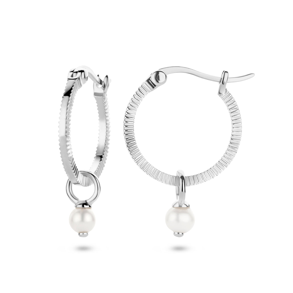 vDam Oorringen Parel Zilver Gerhodineerd 1335722
