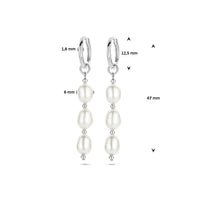 vDam Oorringen Parel Zilver Gerhodineerd 1336930