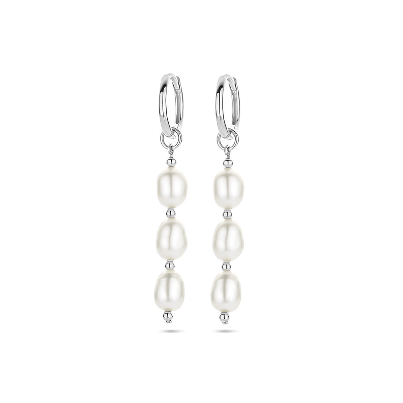 vDam Oorringen Parel Zilver Gerhodineerd 1336930
