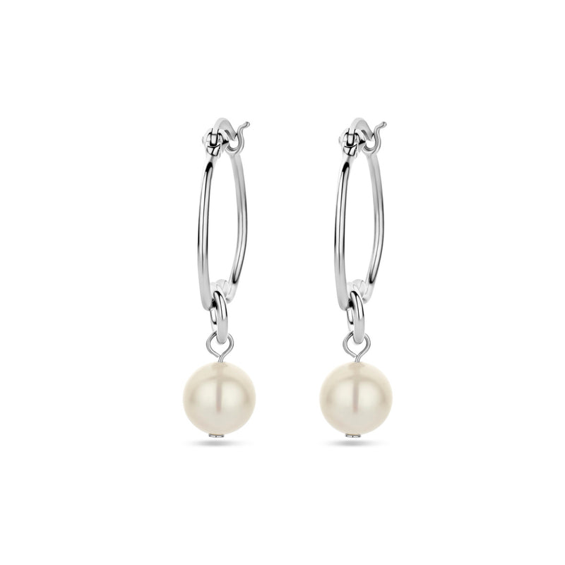 vDam Oorringen Parel Zilver Gerhodineerd 1338039