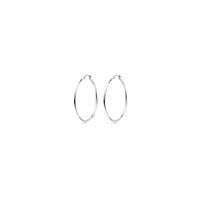 vDam Oorringen Ronde Buis 1,5 Mm Zilver Gerhodineerd 1338031