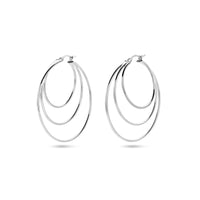 vDam Oorringen Ronde Buis Zilver Gerhodineerd 1338769