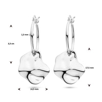 vDam Oorringen Rondje Zilver Gerhodineerd 1336012