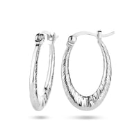 vDam Oorringen Scratch Motief Zilver Gerhodineerd 1335723