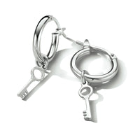 vDam Oorringen Sleutel Zilver Gerhodineerd 1334361