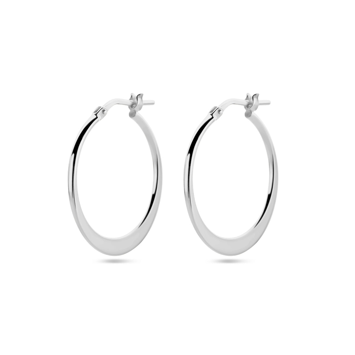 vDam Oorringen Spitse Buis Zilver Gerhodineerd 1338759