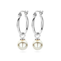 vDam Oorringen Synth Parel Zilver Gerhodineerd 1338464