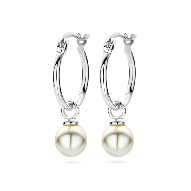 vDam Oorringen Synth Parel Zilver Gerhodineerd 1338464