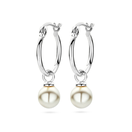 vDam Oorringen Synth Parel Zilver Gerhodineerd 1338464