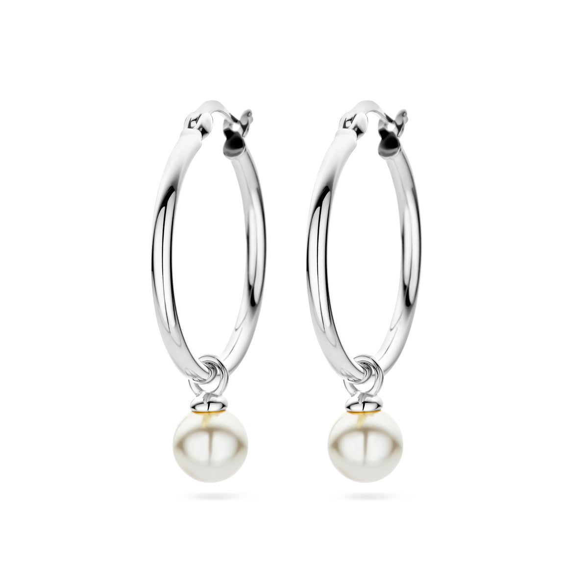 vDam Oorringen Synth Parel Zilver Gerhodineerd 1338465
