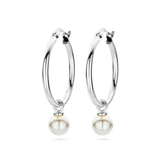 vDam Oorringen Synth Parel Zilver Gerhodineerd 1338465