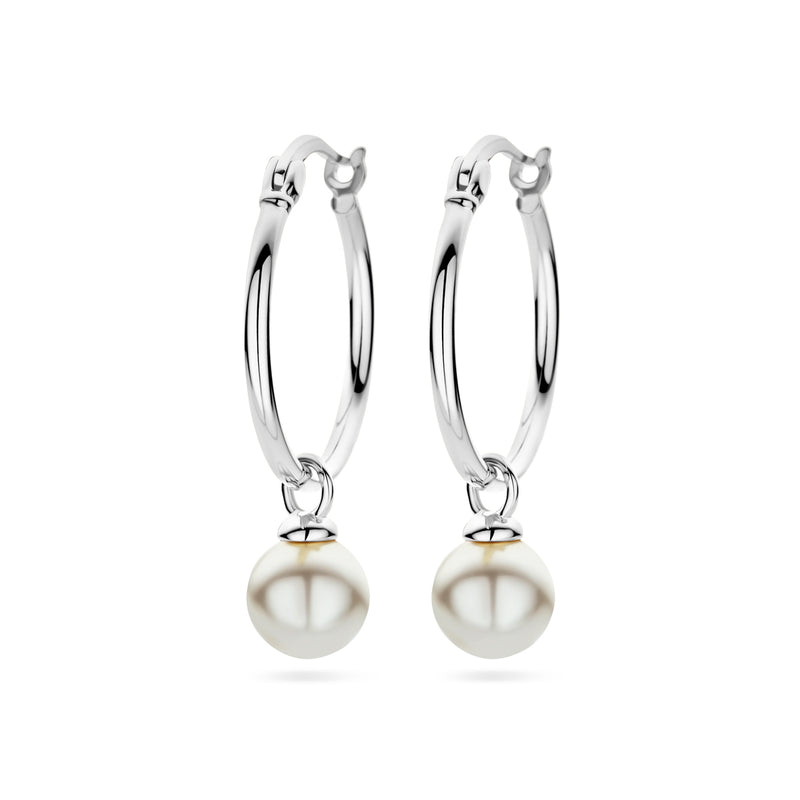 vDam Oorringen Synth Parel Zilver Gerhodineerd 1338466