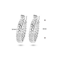 vDam Oorringen Veermotief Zilver Gerhodineerd 1336019
