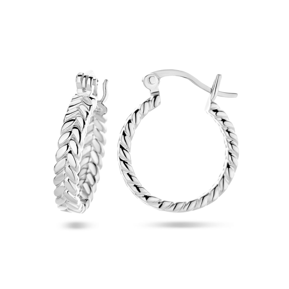 vDam Oorringen Veermotief Zilver Gerhodineerd 1336019