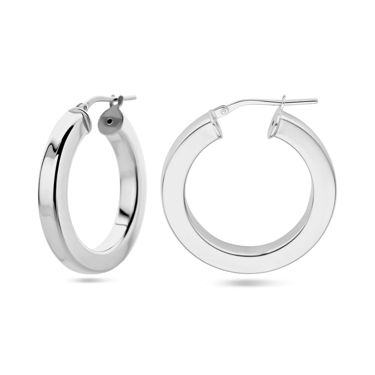 vDam Oorringen Vlakke Buis Zilver Gerhodineerd 1338756