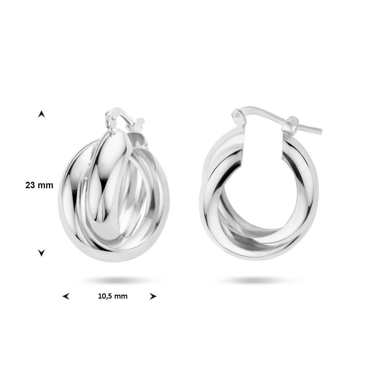 vDam Oorringen Zilver Gerhodineerd 1336678