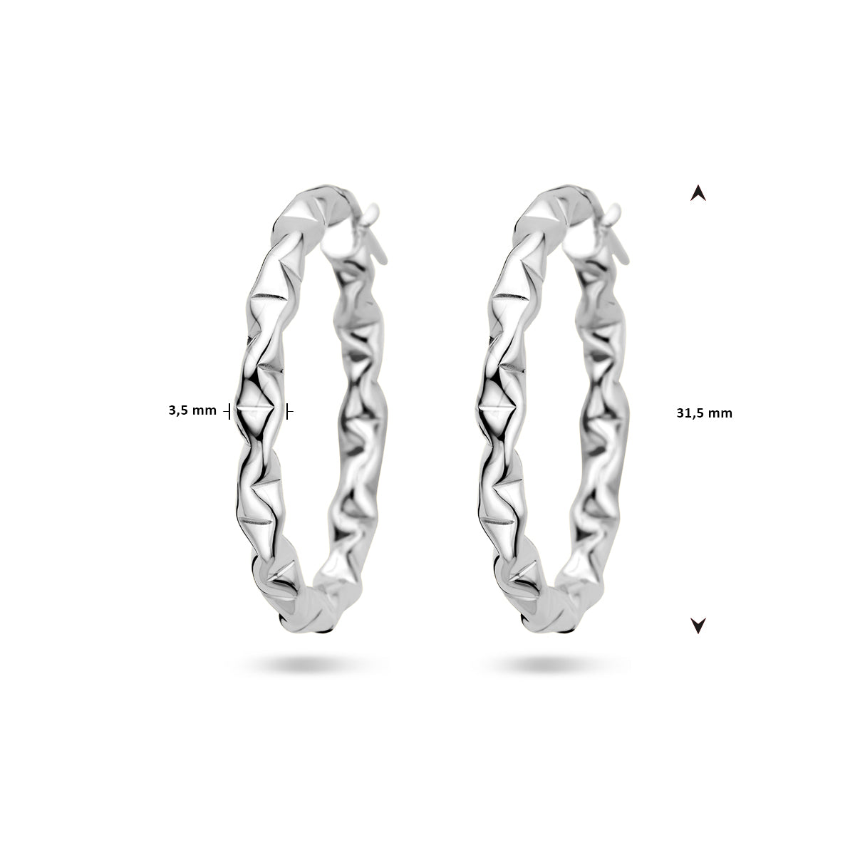 vDam Oorringen Zilver Gerhodineerd 1338129