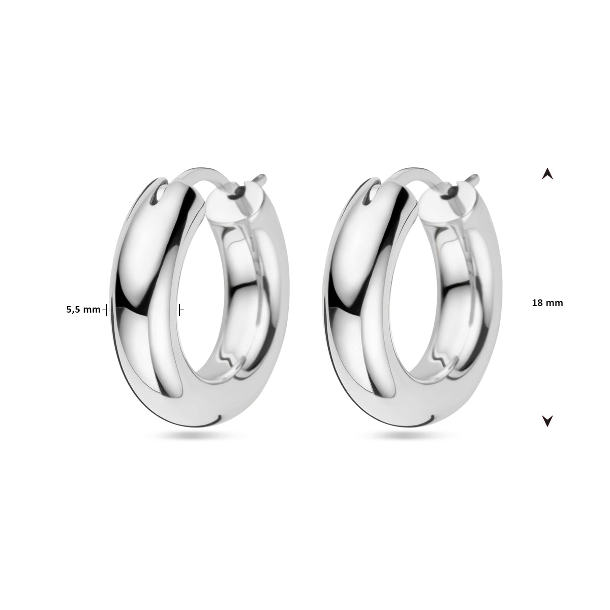 vDam Oorringen Zilver Gerhodineerd 1338315