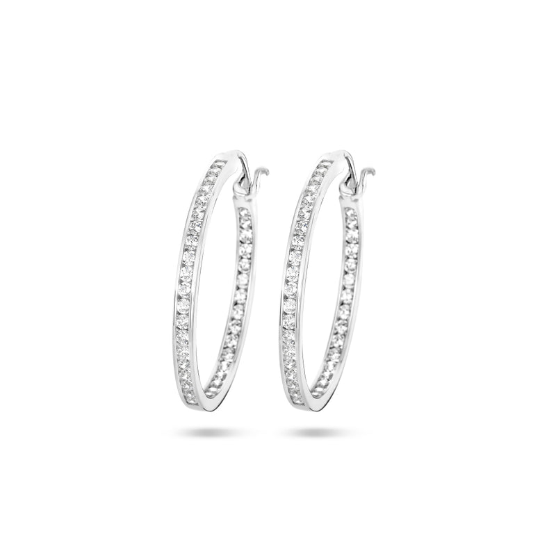 vDam Oorringen Zirkonia Zilver Gerhodineerd 1335746