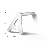 vDam Oorsteker Letter Zilver Gerhodineerd 1334379