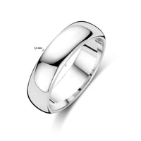 vDam Ring 5,5 Mm Zilver Gerhodineerd 1339948 Maat 16½