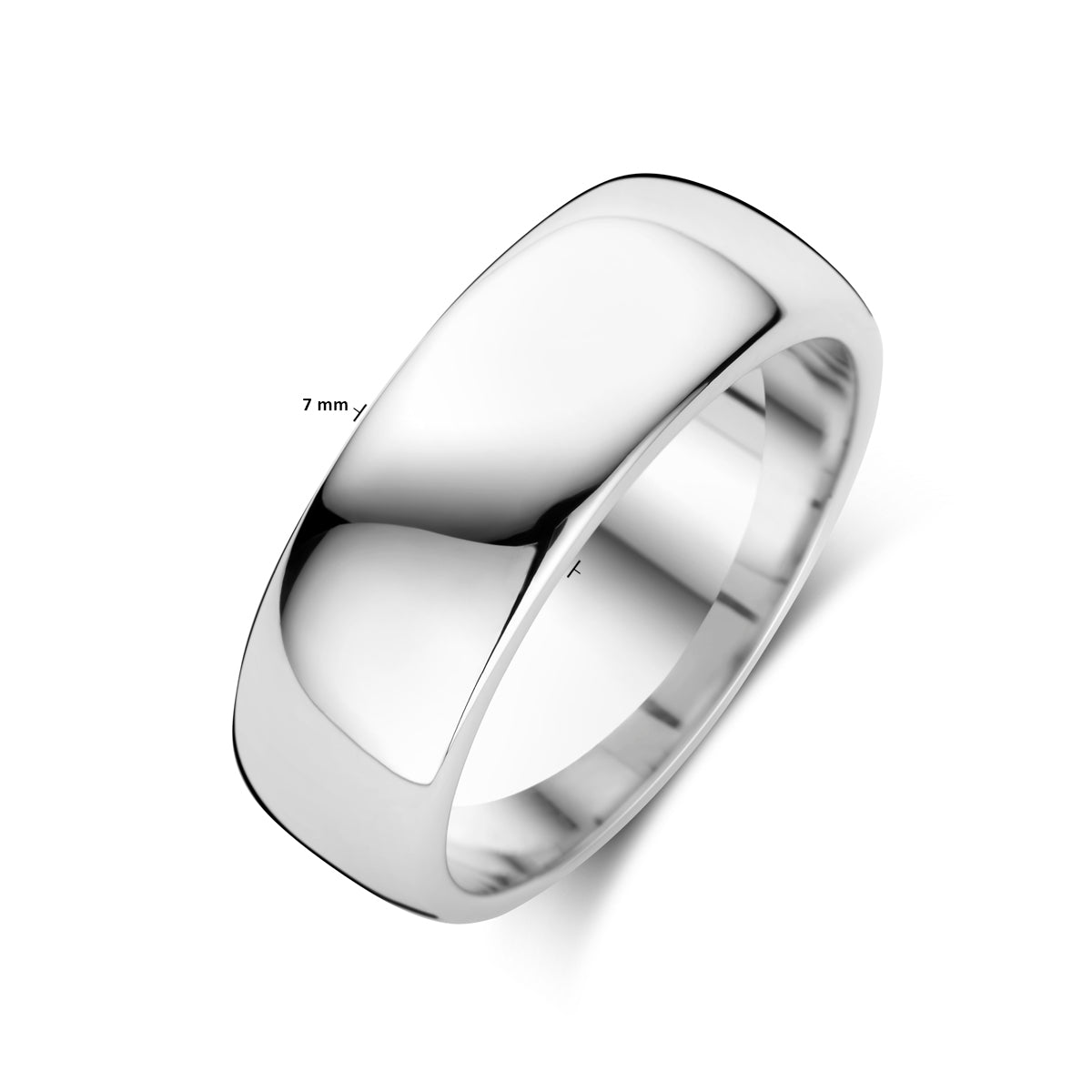 vDam Ring 7 Mm Zilver Gerhodineerd 1339956 Maat 18½