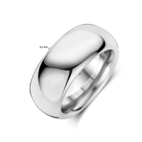 vDam Ring 9,5 Mm Zilver Gerhodineerd 1340056 Maat 17¾