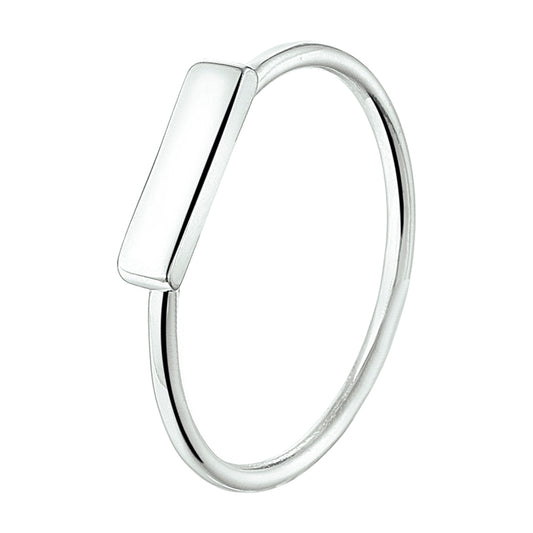 vDam Ring Balkje Zilver Gerhodineerd 1325081