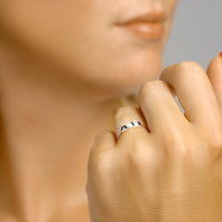 vDam Ring Balkje Zilver Gerhodineerd 1333060 Maat 19