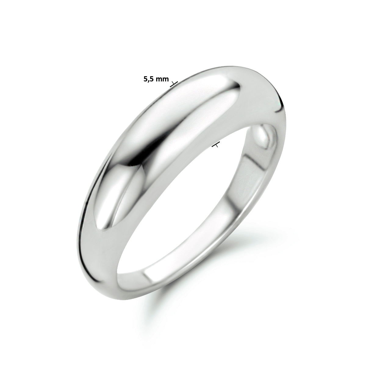 vDam Ring Balloon Zilver Gerhodineerd 1334250 Maat 16½